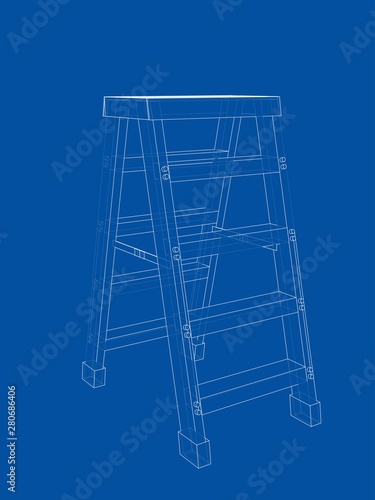Outline household steps. Vector