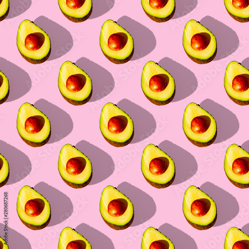 Seamless pattern. Avocado. Use for t-shirt, greeting cards, wrapping paper, posters, fabric print.