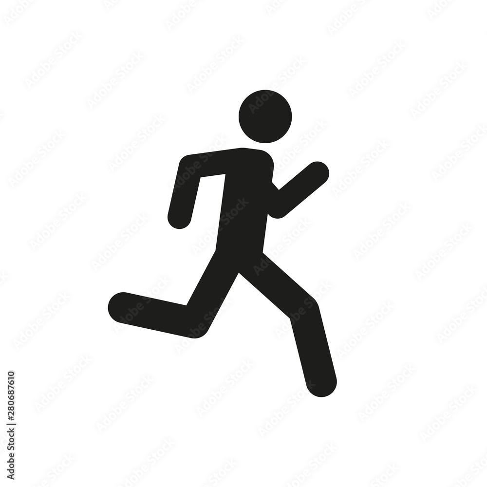 Running man icon. Simple vector illustration
