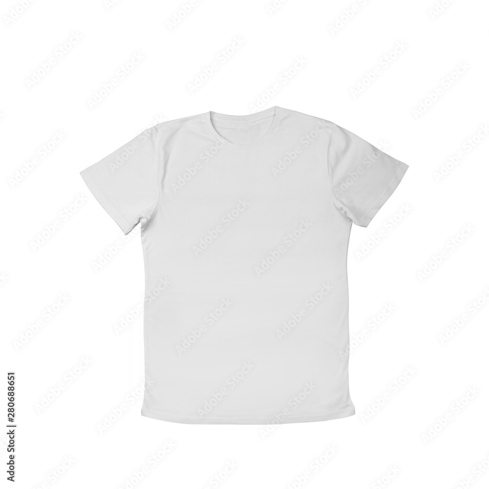 white t-shirt, clothes on isolated white background. white t-shirt, clothes on isolated white background.