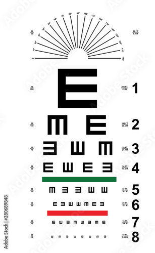 Tumbling E  Eye Chart Snellen E  Eye Chart vector