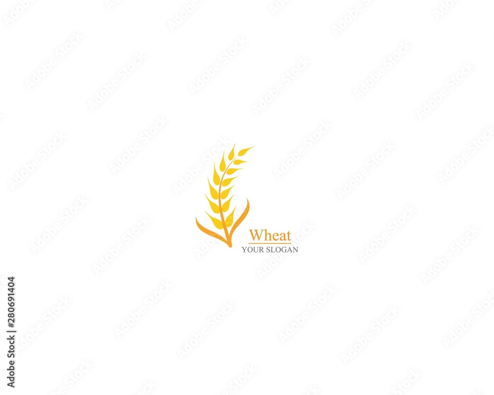 Fototapeta premium Agriculture wheat Logo Template vector icon design