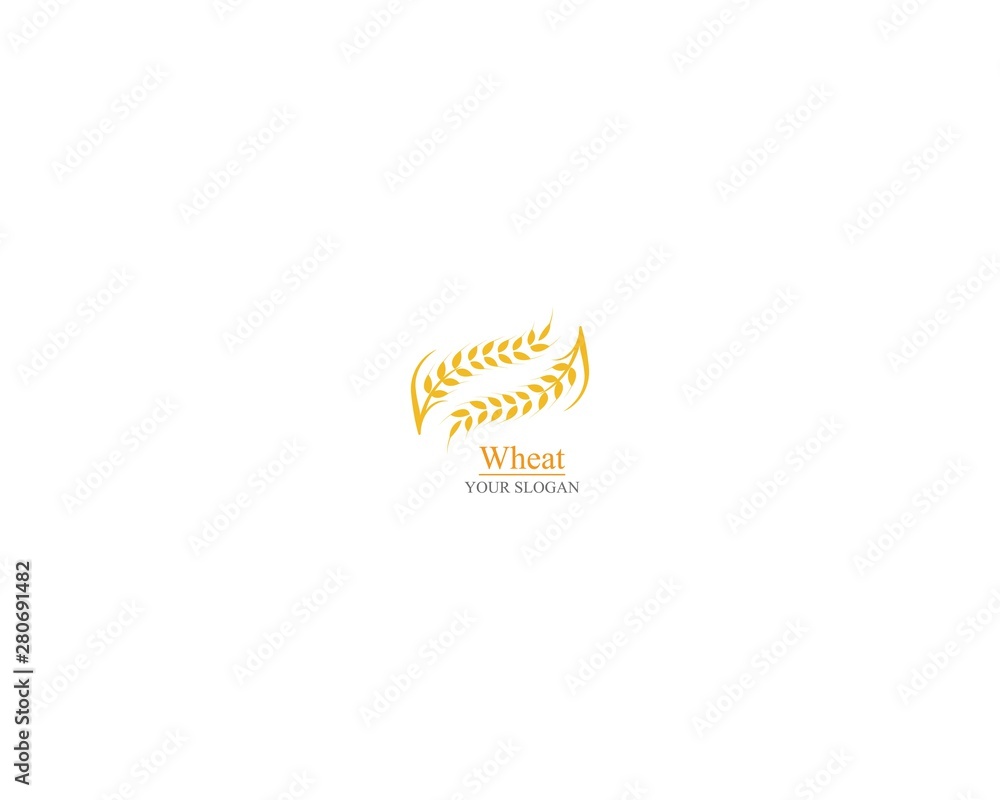 Fototapeta premium Agriculture wheat Logo Template vector icon design