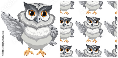 Seamless design pattern isolated on white