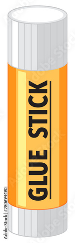 Gluestick in yellow isolated