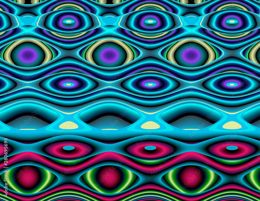 Obraz premium blue abstract fractal background 3d rendering illustration