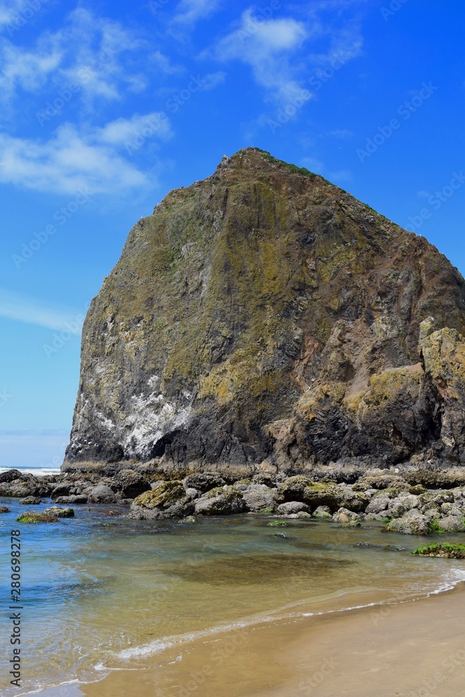 Haystack Rock at low tide