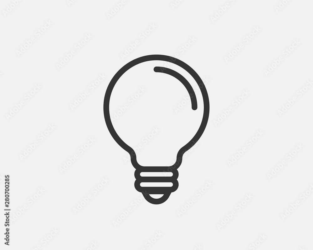 Light bulb icon vector. Llightbulb idea logo concept. Lamp electricity icons web design element. Led lights isolated silhouette. Light bulb icon vector. Llightbulb idea logo concept. Lamp electricity icons web design element. Led lights isolated silhouette.