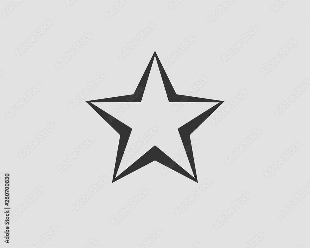 Star icon vector silhouette isolated on white background. Star icon vector silhouette isolated on white background.