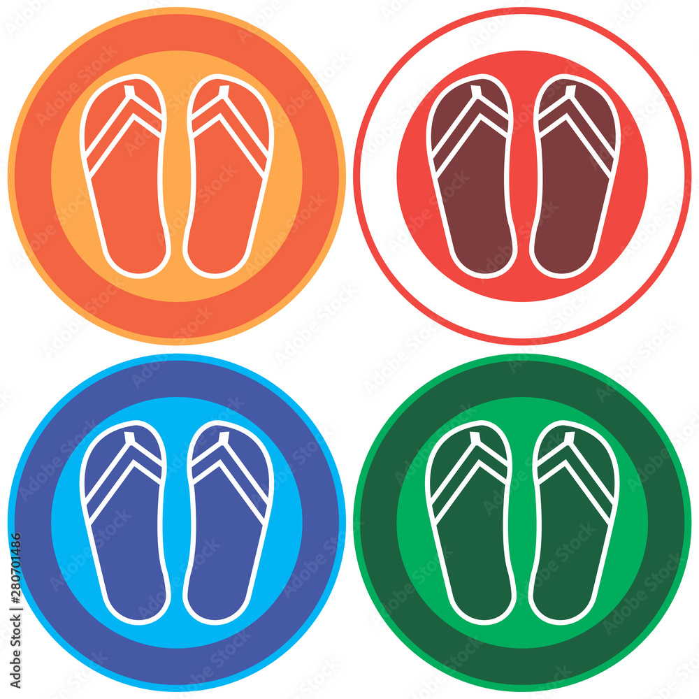 The use of clothing on territory.Sign set. Wear open-toed shoes, flip-flops or sandals outside this point. The use of clothing on territory.Sign set. Wear open-toed shoes, flip-flops or sandals outside this point.