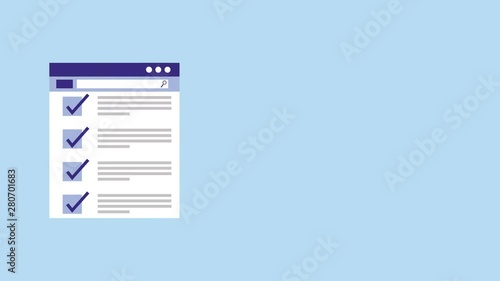 check list web template animation