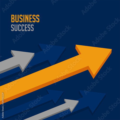 leading business arrow for company success