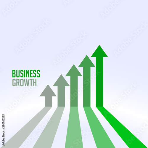 business success and growth chart arrow concept