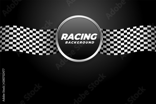 racing background with checkered flags