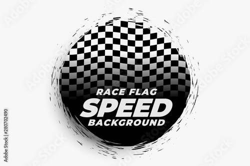 racing speed background with checkered flag