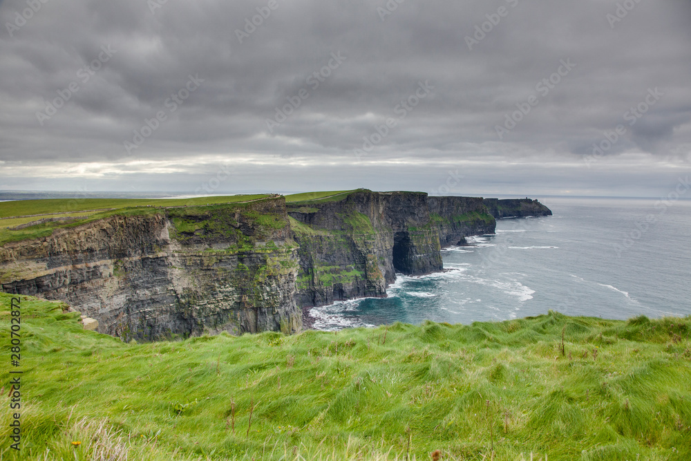 Panorama picture of the Cliffs of Moher at the west coast of Ireland Panorama picture of the Cliffs of Moher at the west coast of Ireland