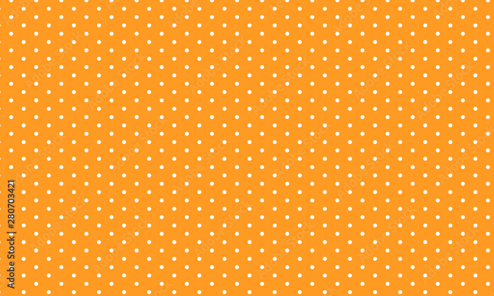 Orange seamless polka dot pattern. Vector illustration
