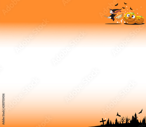 ハロウイーンのオレンジ色の背景