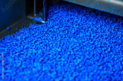 Colorant for plastics. Pigment in the granules. Polymer beads