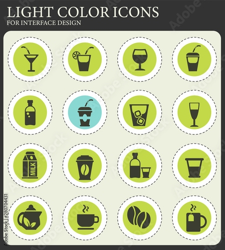 drinks icon set