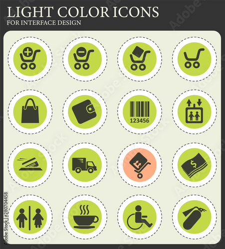 Shopping icon set