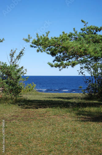 site de la falaise de panga sur l'ile de saaremaa, Estonie