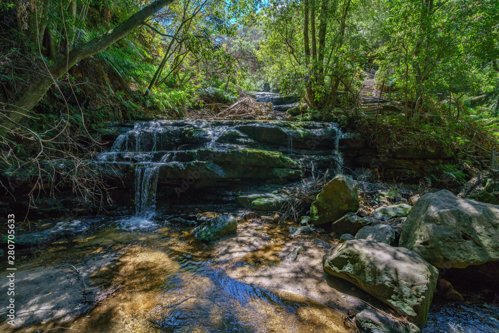 hiking the leura cascades walking track, blue mountains, australia hiking the leura cascades walking track, blue mountains, australia