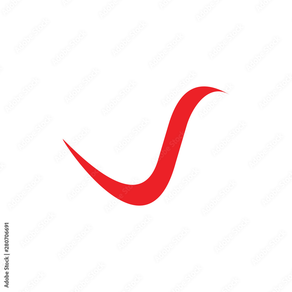 abstract letter vs simple curves logo vector abstract letter vs simple curves logo vector