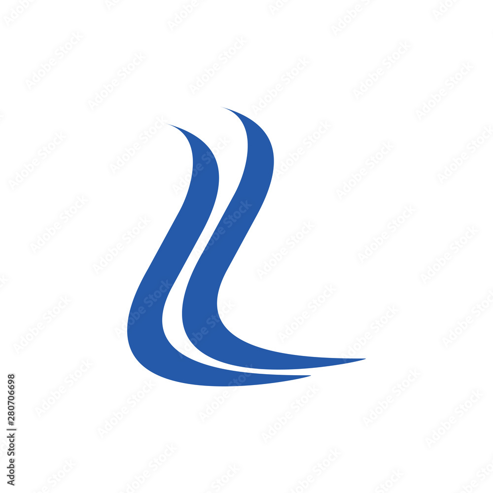 L Shape Sticker Vector letter l stripes curves logo vector Stock Vector | Adobe Stock
