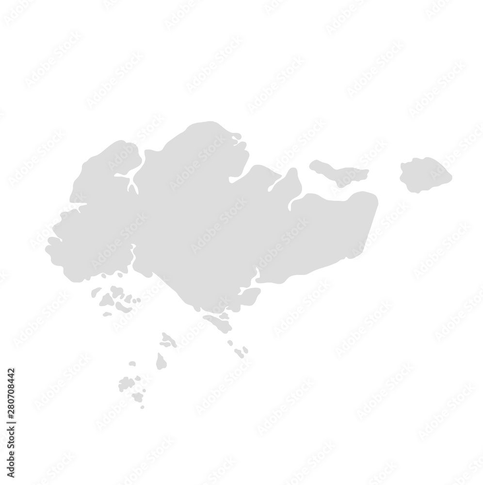 singapore map illustration vector eps10
