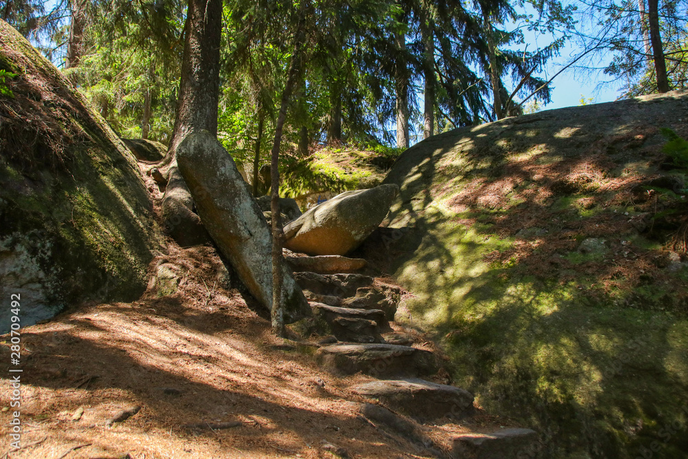 Obraz premium Luisenburg Rock Labyrinth, a boulder field made of granite blocks, Bavaria - Germany