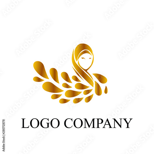 hijab logo icon for fashion product sign