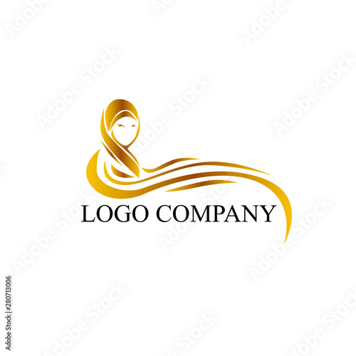 hijab logo icon for fashion product sign