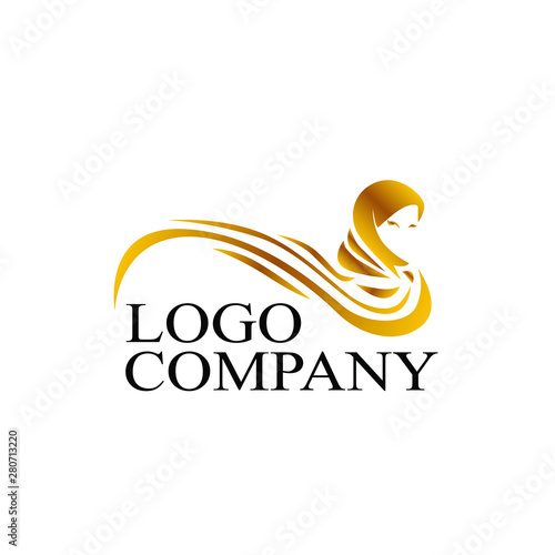 hijab logo icon for fashion product sign