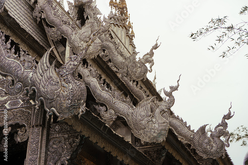 The handicraft silver temple Wat Srisuphan Chiangmai Thailand 