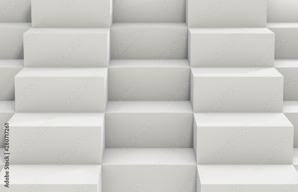 Abstract background with white 3d cube box. 3d render. white background. Abstract background with white 3d cube box. 3d render. white background.