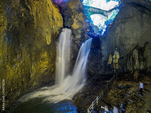 Underground waterfall in the 