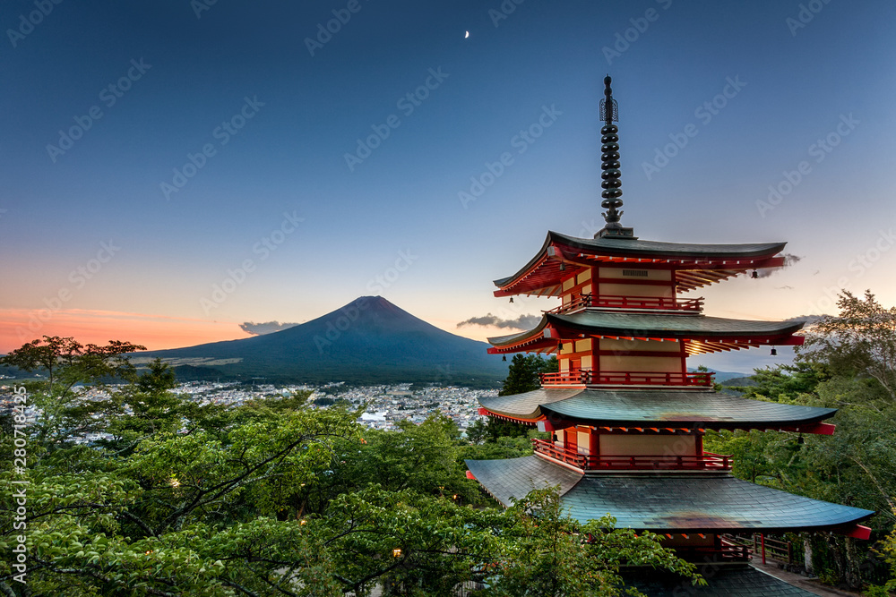 Mt. Fuji from Fujiyoshida Temple