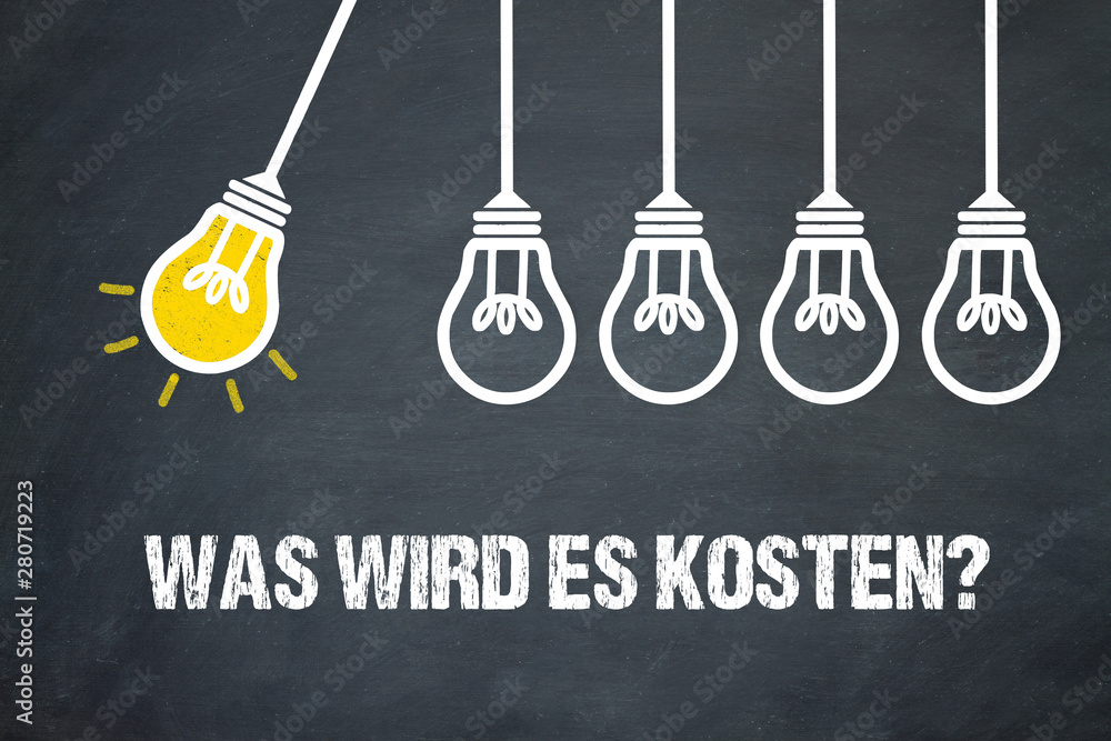 Fototapeta premium Was wird es kosten?