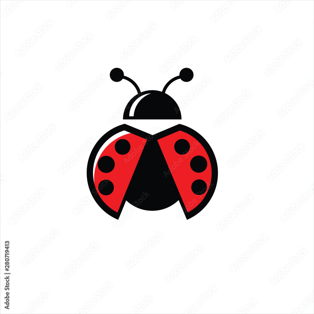 Fototapeta premium lady bug logo icon