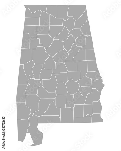 Karte von Alabama