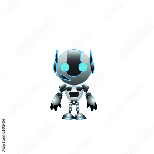 Robot character for mascot and animation