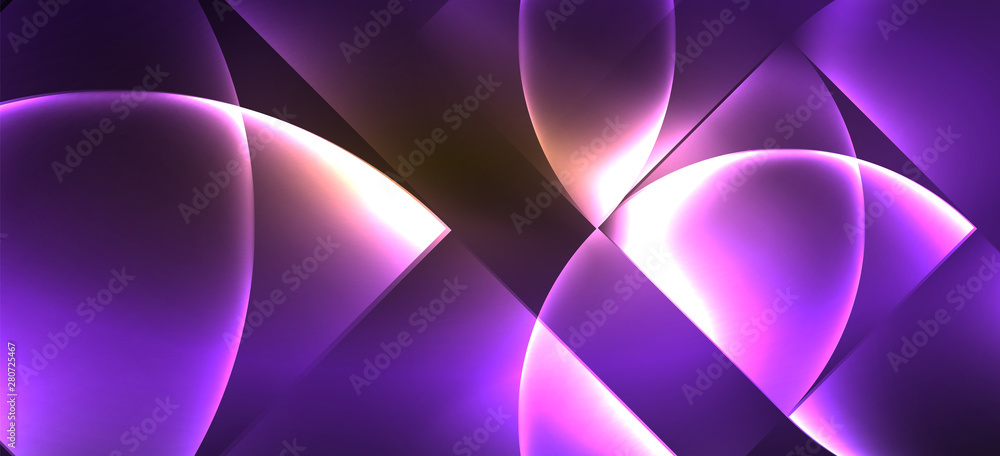 Dynamic lines and shapes, glass neon glowing effect. Modern neon glow geometric shapes, great design for any purposes Dynamic lines and shapes, glass neon glowing effect. Modern neon glow geometric shapes, great design for any purposes