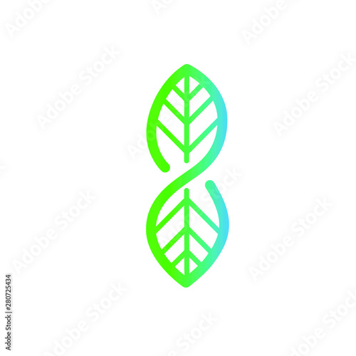 leaf logo icon for nature product