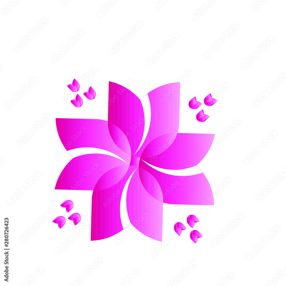 flower logo icon for spa