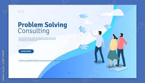 Problem Solving Consulting Web Page Design Template
