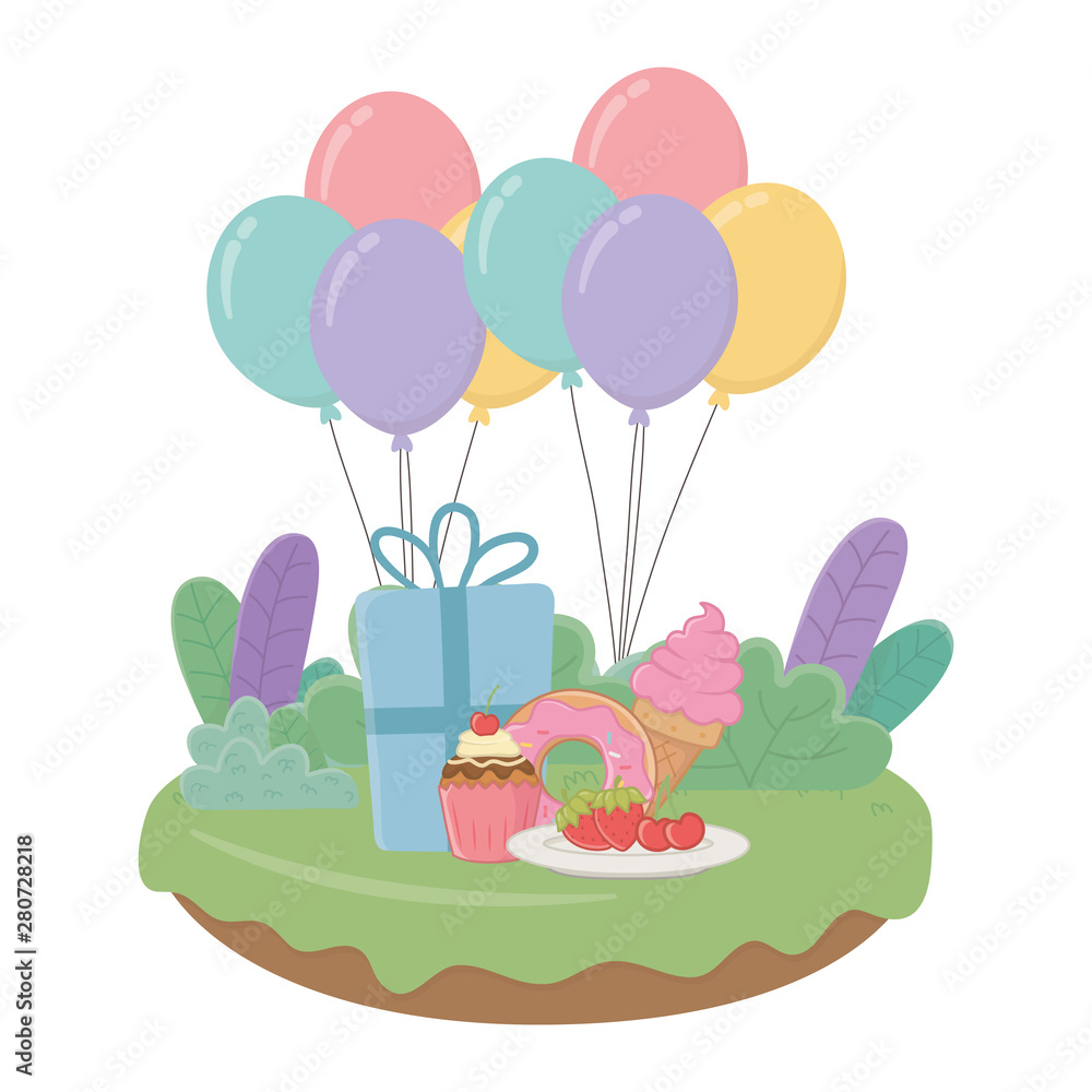 Happy birthday surprise design vector illustration