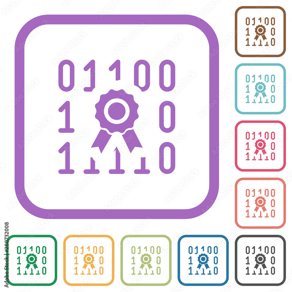 Digital certificate simple icons Digital certificate simple icons