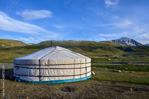 Landscape of the Ger Tent in Mongolia Grassland © Yeongsik Im