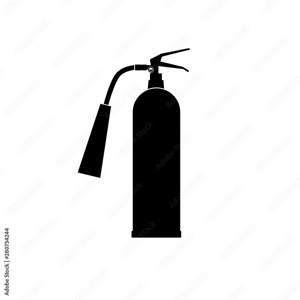 Fire extinguisher icon, logo isolated on white background Fire extinguisher icon, logo isolated on white background